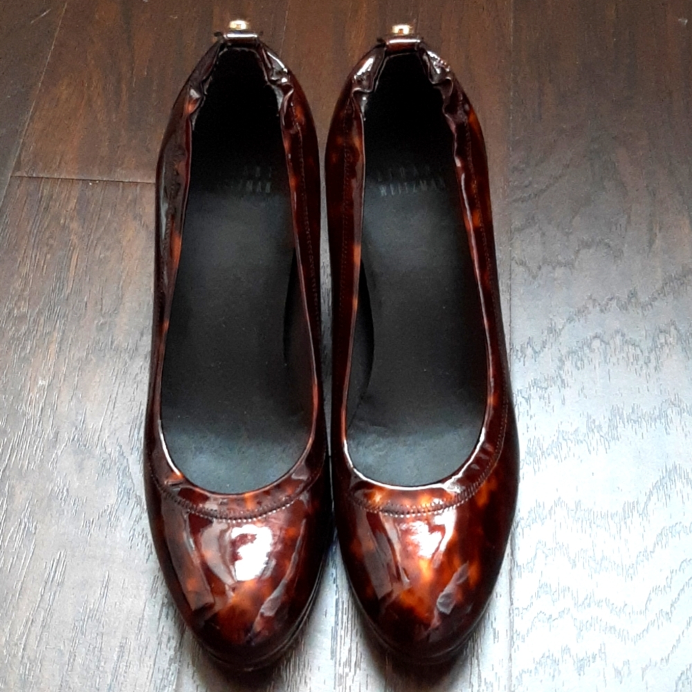 Stuart Weitzman Leopard Patent Pumps